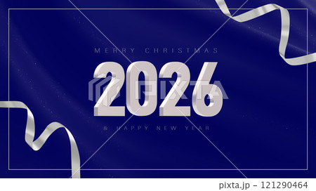 2026 Happy New Year Background Design. Banner, Poster, Greeting Card. 3D Vector Illustration. Template for New Year banners, flyers, greeting cards 121290464