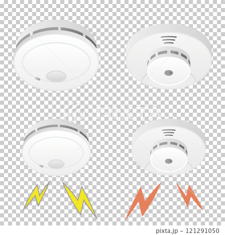シンプルなイラスト_火災警報器セット 121291050