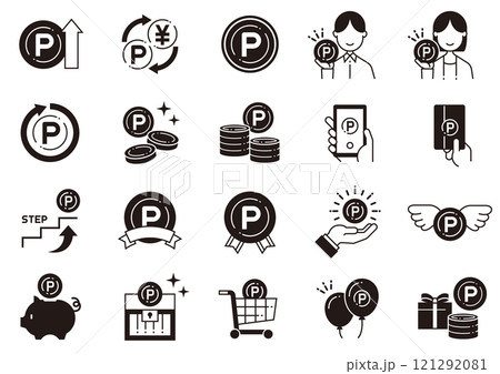 ポイント活用アイコン02　Point Utilization Icons 121292081