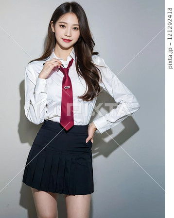 綺麗な制服モデル 121292418