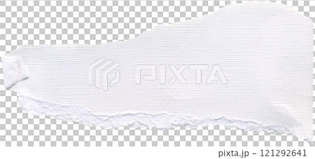 Real torn crumpled white paper piece for used as background or backdrop. For scrapbooking, paper collage making. 121292641
