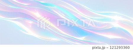 Ethereal digital waves imbued with holographic luminescence 121293360