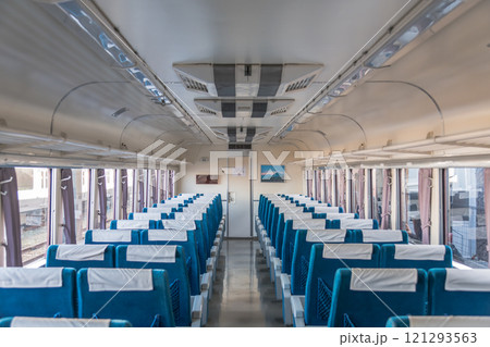 【北九州門司港 九州鉄道記念館の特急車両クハ481の車内】 【北九州門司港 九州鉄道記念館の特急車両クハ481の車内】 121293563