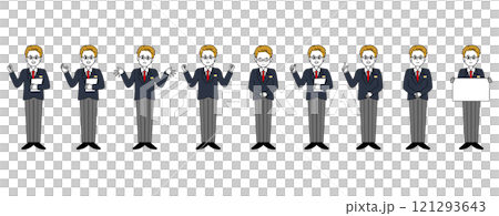 接客をする男性販売員のイラスト 男性のビジネスマンの全身イラスト 接客をする男性販売員のイラスト 男性のビジネスマンの全身イラスト 121293643