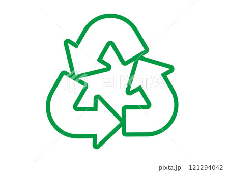 三角形の矢印 リサイクルのイメージの矢印 三角形の矢印 リサイクルのイメージの矢印 121294042