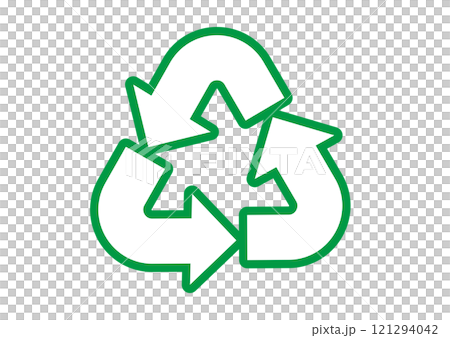 三角形の矢印 リサイクルのイメージの矢印 三角形の矢印 リサイクルのイメージの矢印 121294042