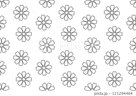 Floral Heart Petal Pattern for Coloring Floral Heart Petal Pattern for Coloring 121294484