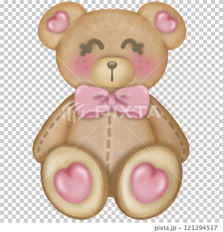 Teddy bear character cute baby girl, Hand drawn pastel color for baby newborn childish greeting cards or invitations. Colorful drawing. Teddy bear character cute baby girl, Hand drawn pastel color for baby newborn childish greeting cards or invitations. Colorful drawing. 121294517