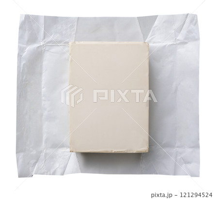 Yeast in open package on a white background. Top view Yeast in open package on a white background. Top view 121294524