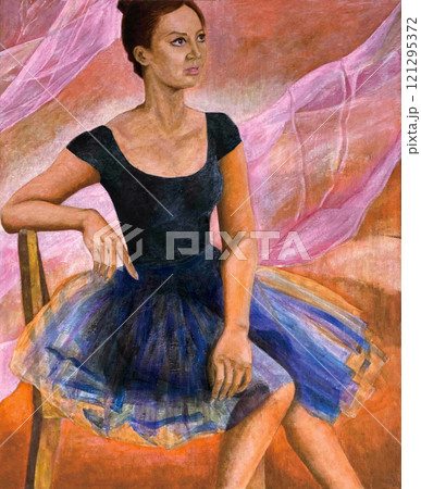 バレリーナ　女性　イラスト 121295372