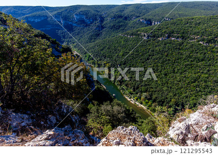 Great canyon of the Ardeche, Cevennes, France Great canyon of the Ardeche, Cevennes, France 121295543