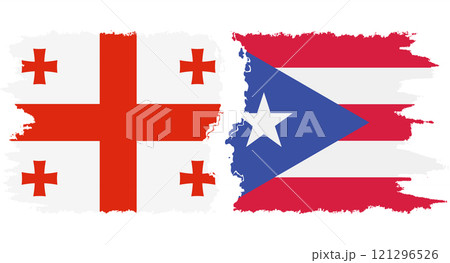 Puerto Rico and Georgia grunge flags connection vector Puerto Rico and Georgia grunge flags connection vector 121296526