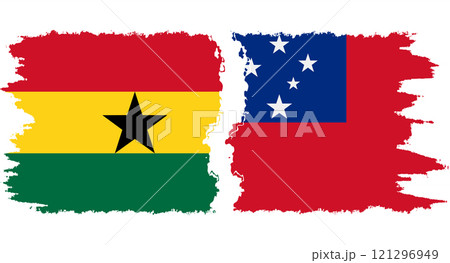Independent State and Ghana grunge flags connection vector Independent State and Ghana grunge flags connection vector 121296949