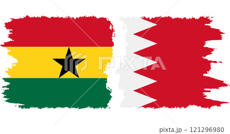 Bahrain and Ghana grunge flags connection vector Bahrain and Ghana grunge flags connection vector 121296980