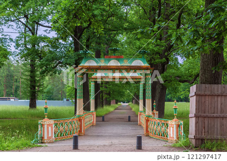 Chinese bridge, Pushkin, Russia Chinese bridge, Pushkin, Russia 121297417