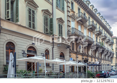 Street in Turin, Italy 121297611
