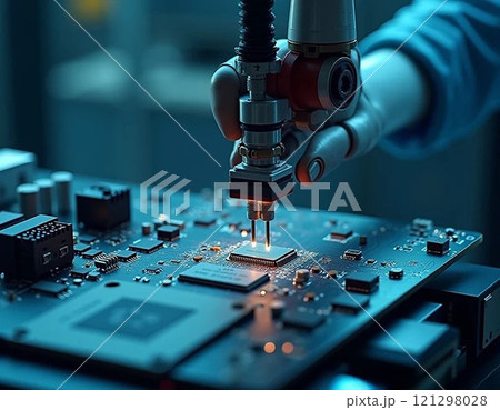 SSD コントローラー取付け　全自動半導体製造ライン　 121298028