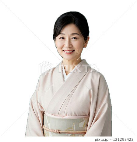 正面を向いている女性 正面を向いている女性 121298422