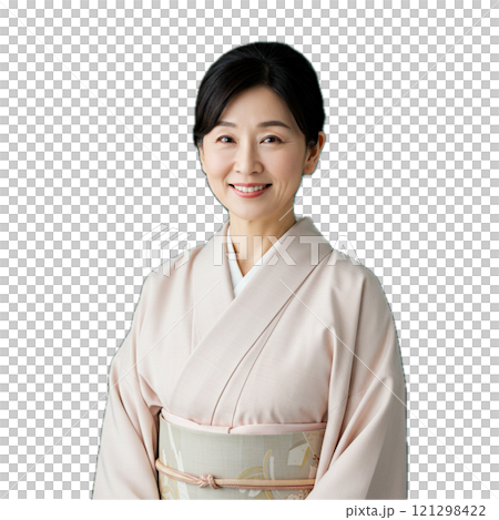 正面を向いている女性 正面を向いている女性 121298422