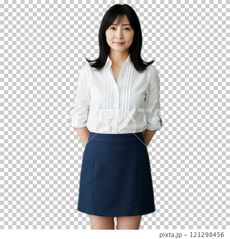 A woman facing forward A woman facing forward 121298456