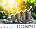 成長する金融資産のイメージ 121298794