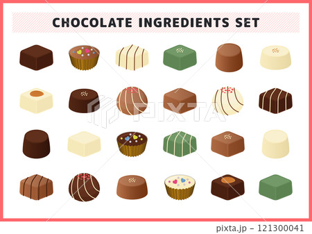 バレンタインのチョコレートイラスト素材セット 121300041