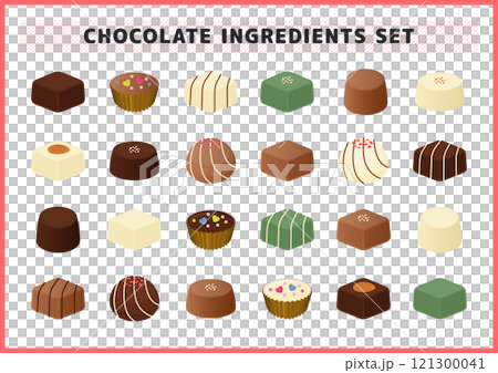 バレンタインのチョコレートイラスト素材セット 121300041