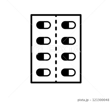 シンプルなカプセルのイラスト ベクター シンプルなカプセルのイラスト ベクター 121300048