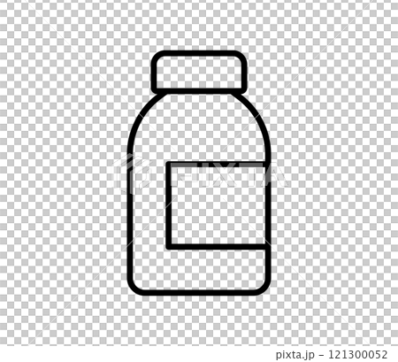シンプルな瓶のイラスト　ベクター 121300052
