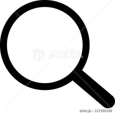 シンプルな虫眼鏡のアイコン 121300108