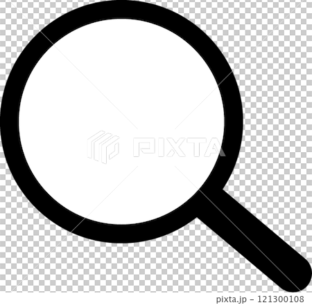 シンプルな虫眼鏡のアイコン 121300108