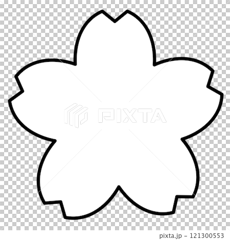 Simple and cute cherry blossom illustration 121300553