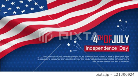 Fourth of July felicitation greeting card 121300924