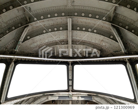 The interior of the cockpit frame. The interior of the cockpit frame. 121300969