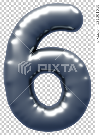 3D image_balloon_6_silver 121301019