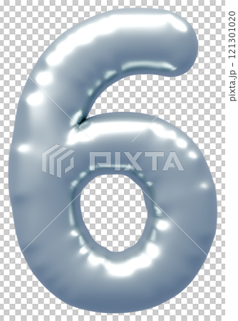 3D image_balloon_6_silver 121301020