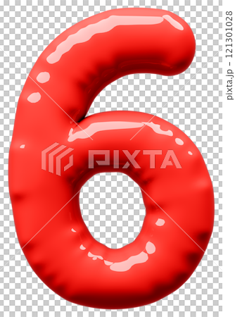 3D image_balloon_6_red 121301028