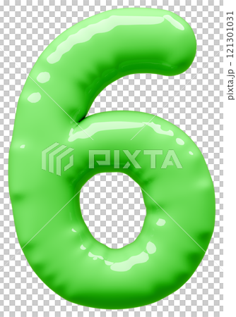 3D image_balloon_6_green 121301031