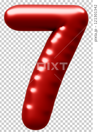 3D画像_風船_7_赤 121301342