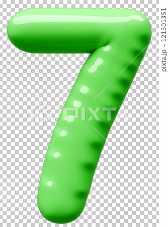 3D image_balloon_7_green 3D image_balloon_7_green 121301351