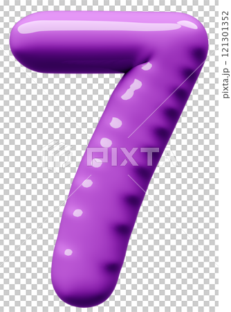 3D image_balloon_7_purple 3D image_balloon_7_purple 121301352