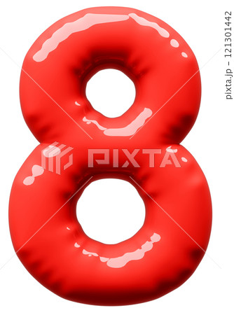 3D画像_風船_8_赤 121301442