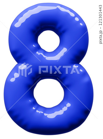 3D画像_風船_8_青 121301443