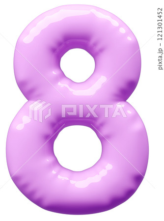 3D画像_風船_8_紫 3D画像_風船_8_紫 121301452