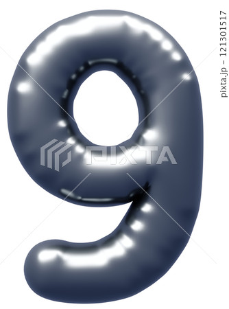 3D画像_風船_9_シルバー 121301517