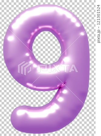 3D画像_風船_9_紫 121301524