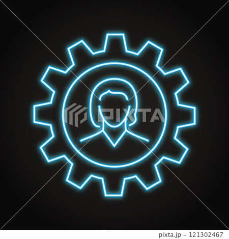 Knowledge and skills neon icon 121302467