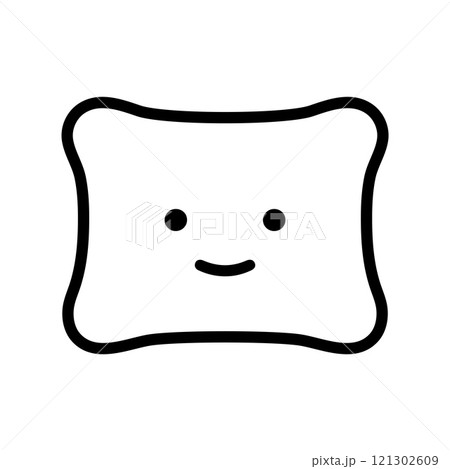 Cute cartoon pillow, on white background. Vector Cute cartoon pillow, on white background. Vector 121302609