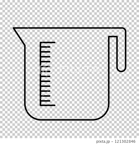 Measuring cup icon simple 121302846