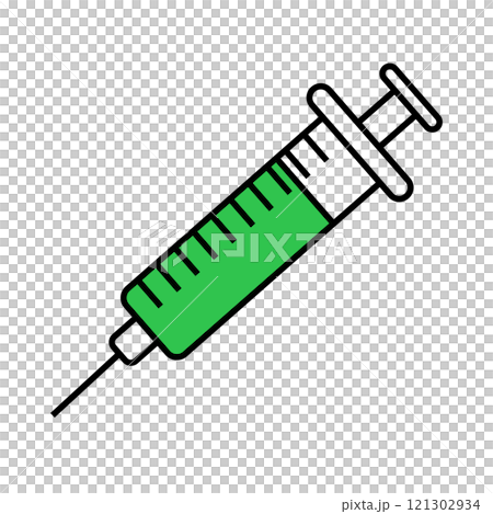 Syringe icon green Syringe icon green 121302934